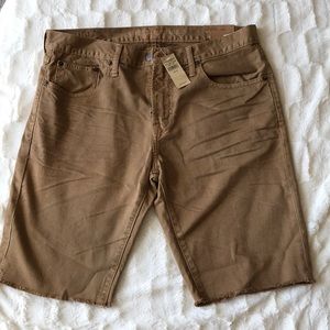 Slim Straight Khaki cutoff shorts